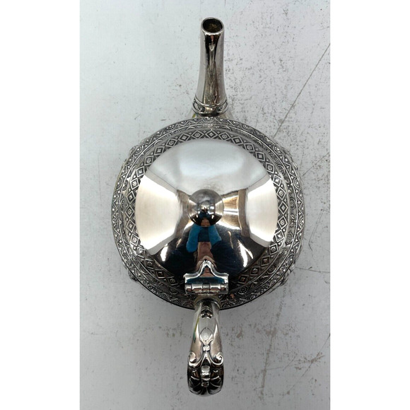 Middletown Plate Co. QuadruplePlate 1041 Hard White Metal #5 Teapot Kettle Vtg - Picture 5 of 12